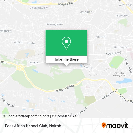 East Africa Kennel Club map
