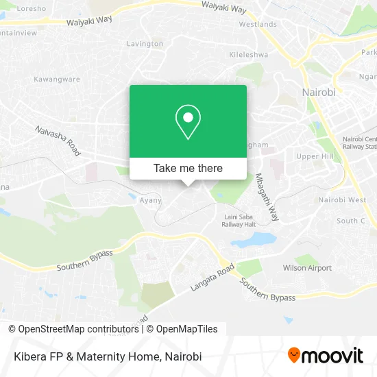 Kibera FP & Maternity Home map