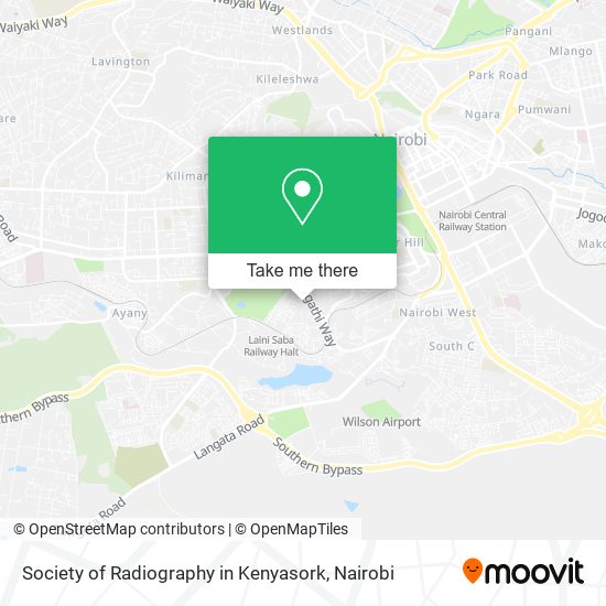 Society of Radiography in Kenyasork map