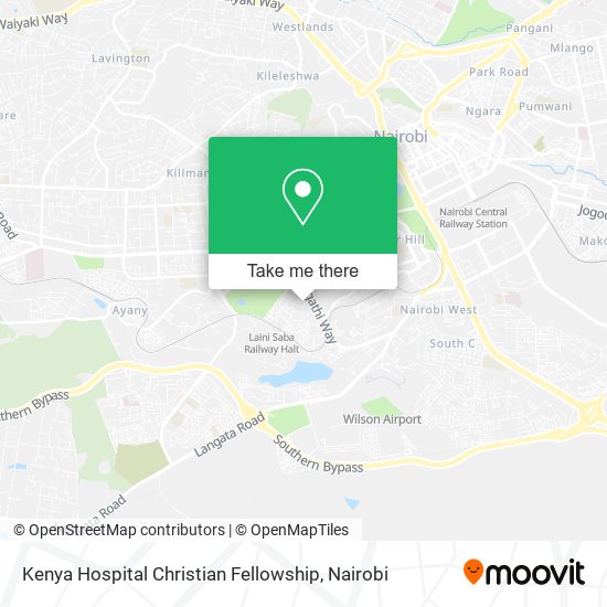 Kenya Hospital Christian Fellowship map