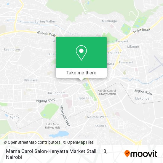 Mama Carol Salon-Kenyatta Market Stall 113 map