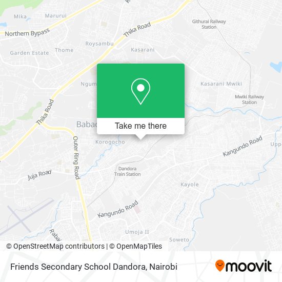 Friends Secondary School Dandora map