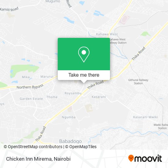 Chicken Inn Mirema map