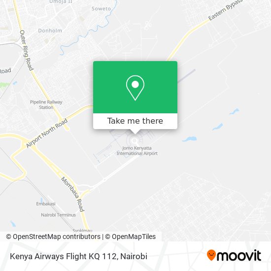 Kenya Airways Flight KQ 112 map