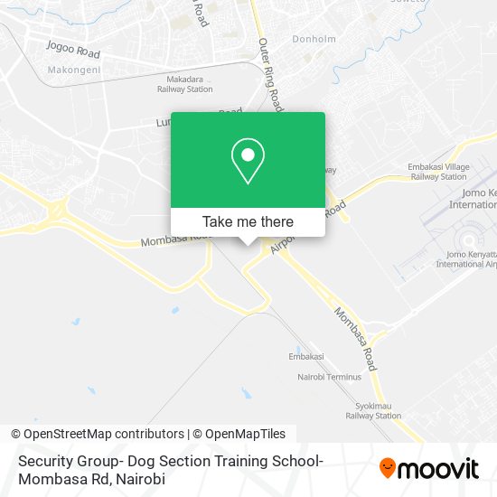 Security Group- Dog Section Training School- Mombasa Rd map