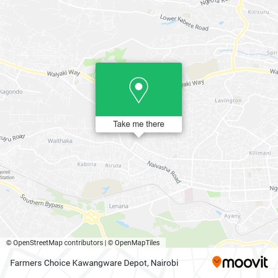 Farmers Choice Kawangware Depot map