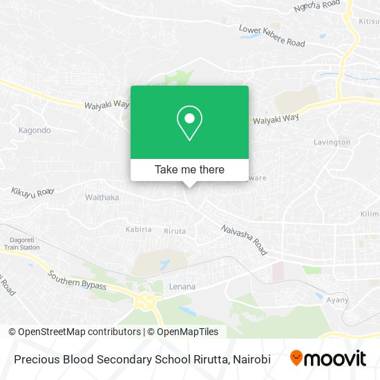 Precious Blood Secondary School Rirutta map