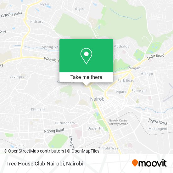 Tree House Club Nairobi map