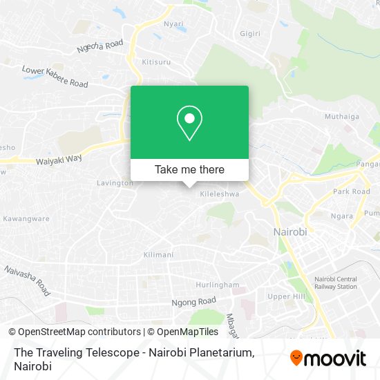 The Traveling Telescope - Nairobi Planetarium map