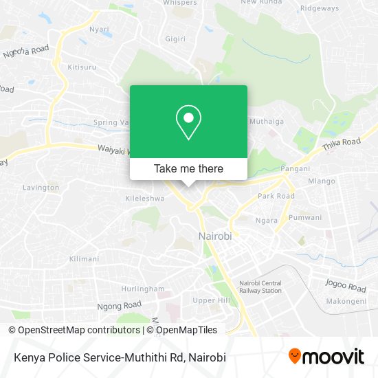 Kenya Police Service-Muthithi Rd map