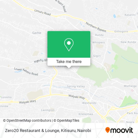 Zero20 Restaurant & Lounge, Kitisuru map