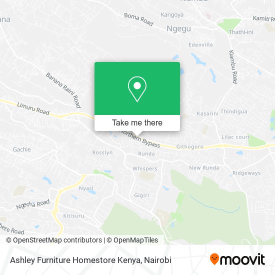 Ashley Furniture Homestore Kenya map