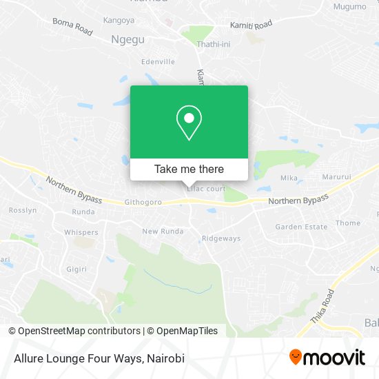 Allure Lounge Four Ways map