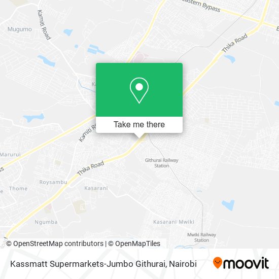 Kassmatt Supermarkets-Jumbo Githurai map