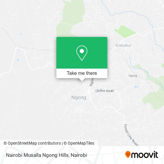 Nairobi Musalla Ngong Hills map