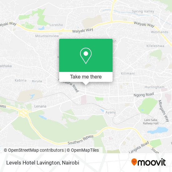 Levels Hotel Lavington map