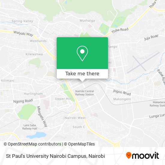 St Paul's University Nairobi Campus map
