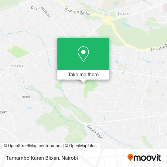 Tamambo Karen Blixen map