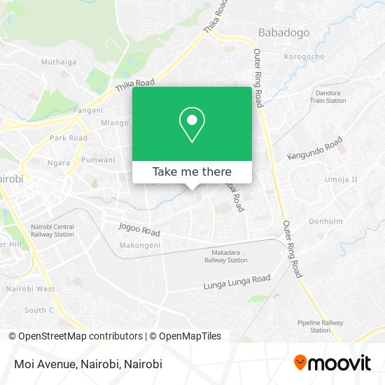 Moi Avenue, Nairobi map