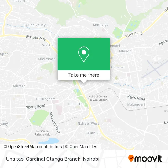 Unaitas, Cardinal Otunga Branch map