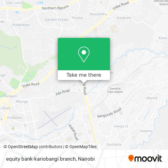 equity bank-kariobangi branch map