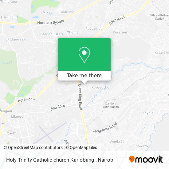 Holy Trinity Catholic church Kariobangi map