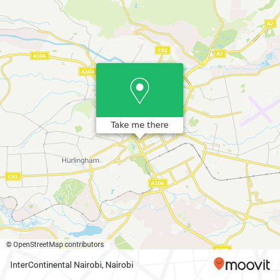 InterContinental Nairobi map