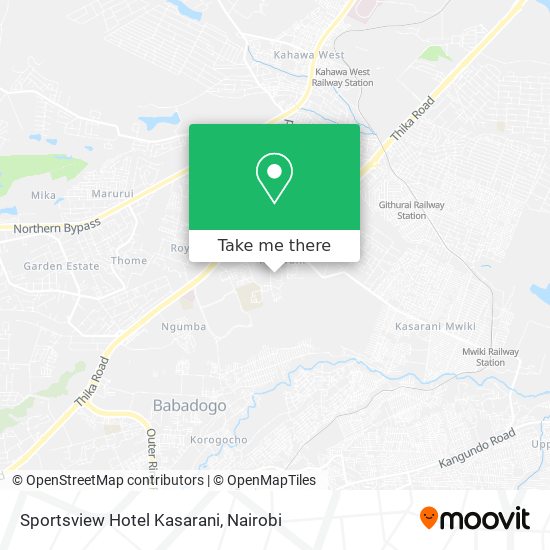 Sportsview Hotel Kasarani map