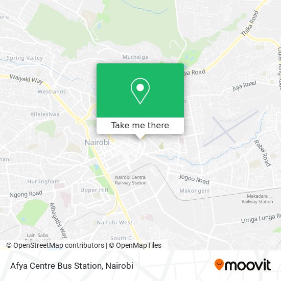 Afya Centre Bus Station map