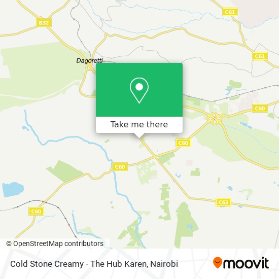 Cold Stone Creamy  - The Hub Karen map