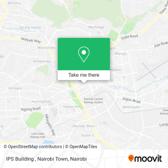 IPS Building , Nairobi Town map
