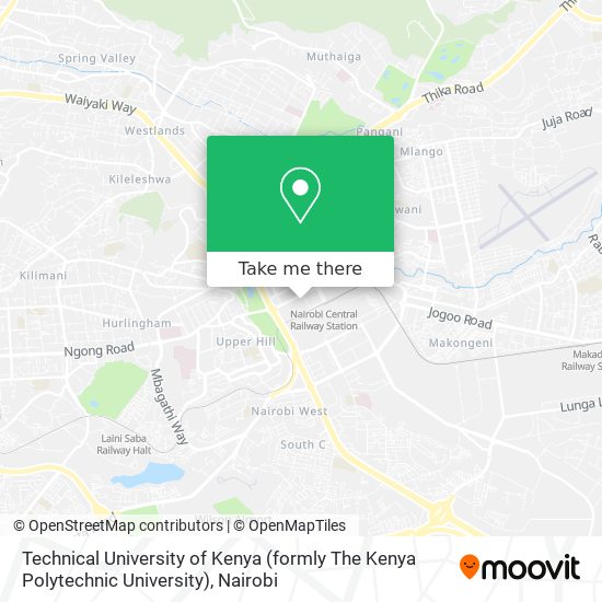 Technical University of Kenya (formly The Kenya Polytechnic University) map