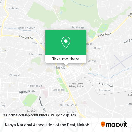 Kenya National Association of the Deaf map