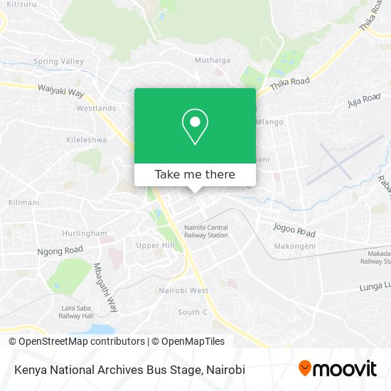 Kenya National Archives Bus Stage map