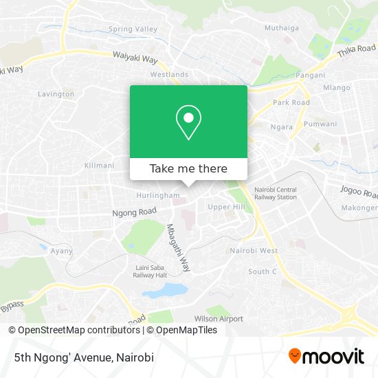 5th Ngong' Avenue map