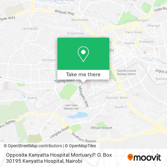 Opposite Kenyatta Hospital Mortuary,P. O. Box 30195 Kenyatta Hospital map