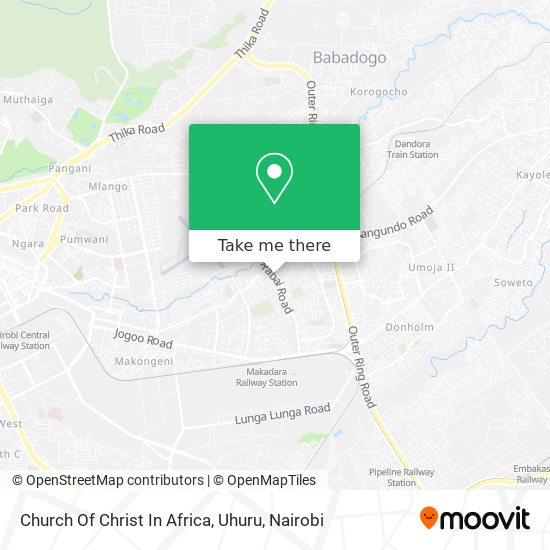 Church Of Christ In Africa, Uhuru map