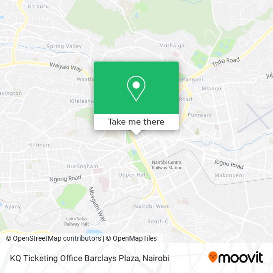 KQ Ticketing Office Barclays Plaza map