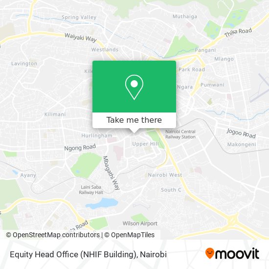 Equity Head Office (NHIF Building) map