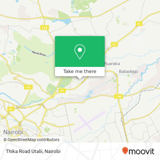 Thika Road Utalii map