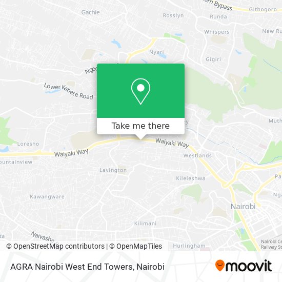 AGRA Nairobi West End Towers map