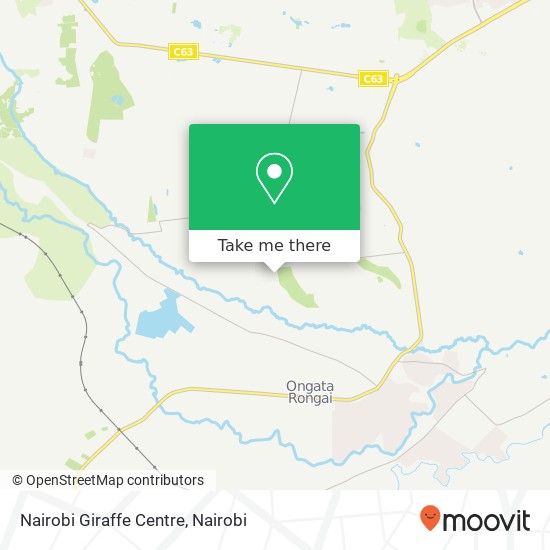 Nairobi Giraffe Centre map