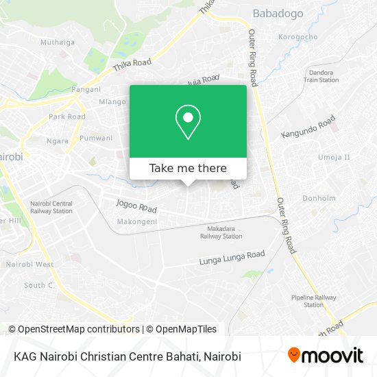 KAG  Nairobi Christian Centre Bahati map