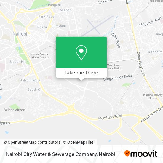 Nairobi City Water & Sewerage Company map