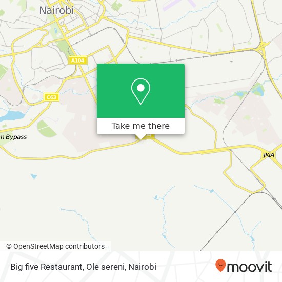 Big five Restaurant, Ole sereni map