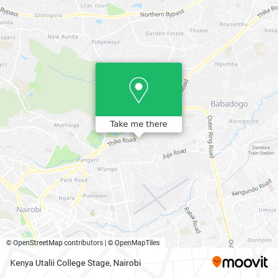 Kenya Utalii College Stage map