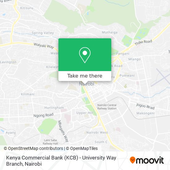 Kenya Commercial Bank (KCB) - University Way Branch map