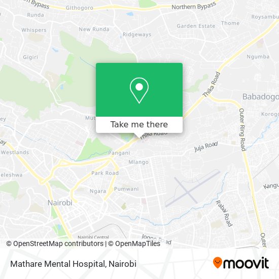 Mathare Mental Hospital map
