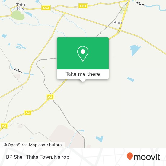BP Shell Thika Town map