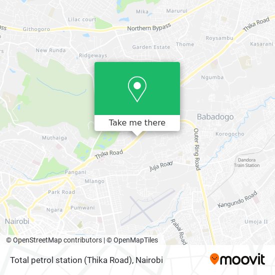 Total petrol station (Thika Road) map